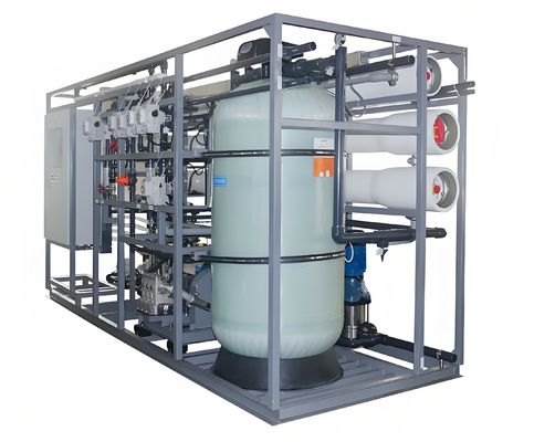 990,5% zeewater reverse osmosis zuivering systeem in duplex staal 2205 materiaal